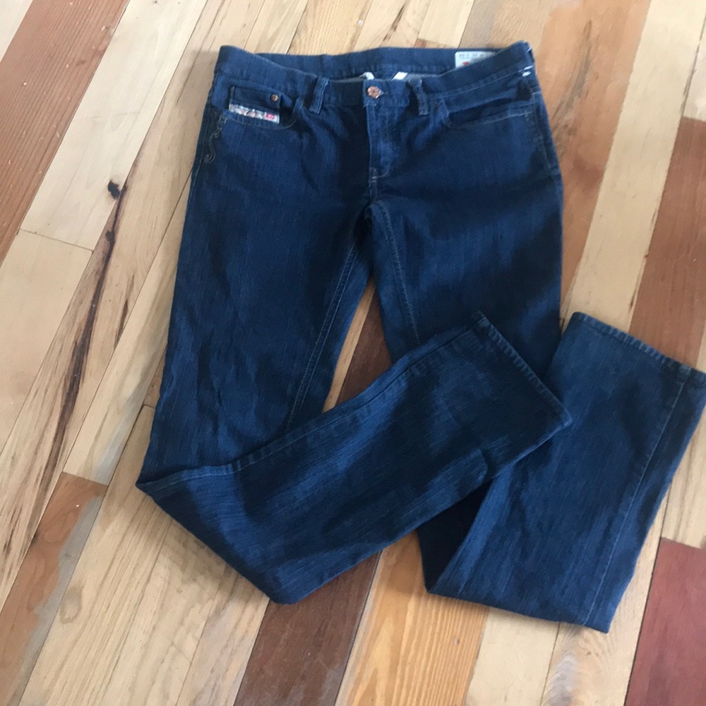 Diesel LIV Low Rise Jeans 31x34 Made in Italy Dark Wash Stretch NWOT